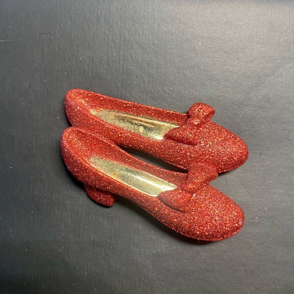 Vintage AJC Ruby Red Slippers Brooch